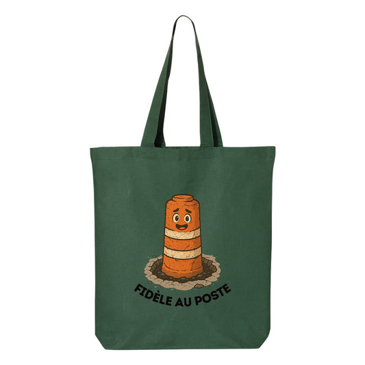 Tote bag "Fidèle au poste" imprimé