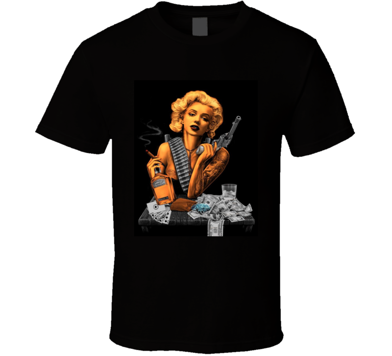 Maryline Monroe Gangsta T Shirt