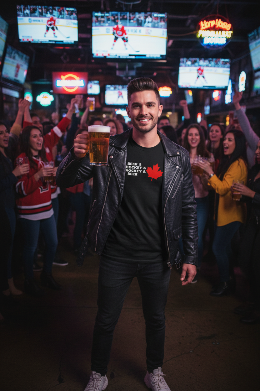 Beer &amp; Hockey  T Shirt