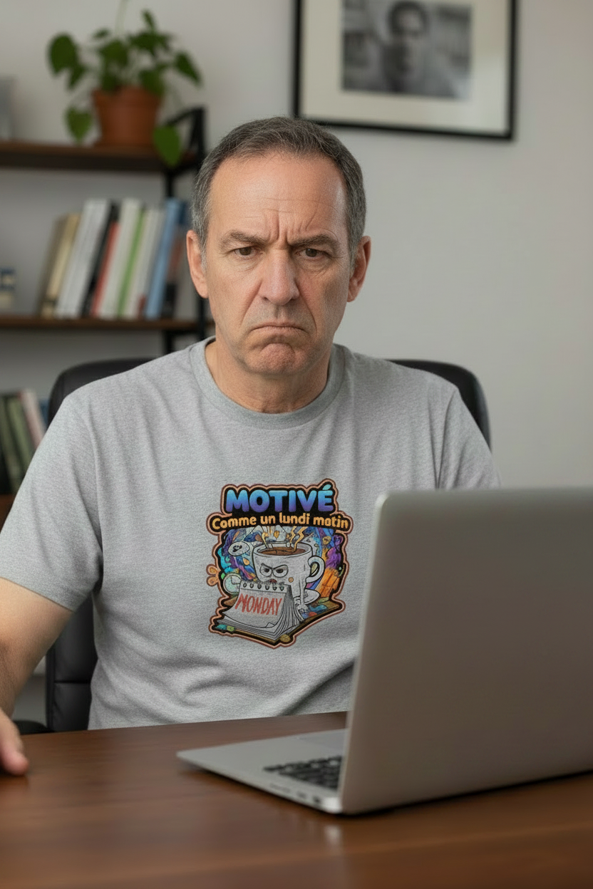 Motivé Comme Un Lundi Matin T Shirt