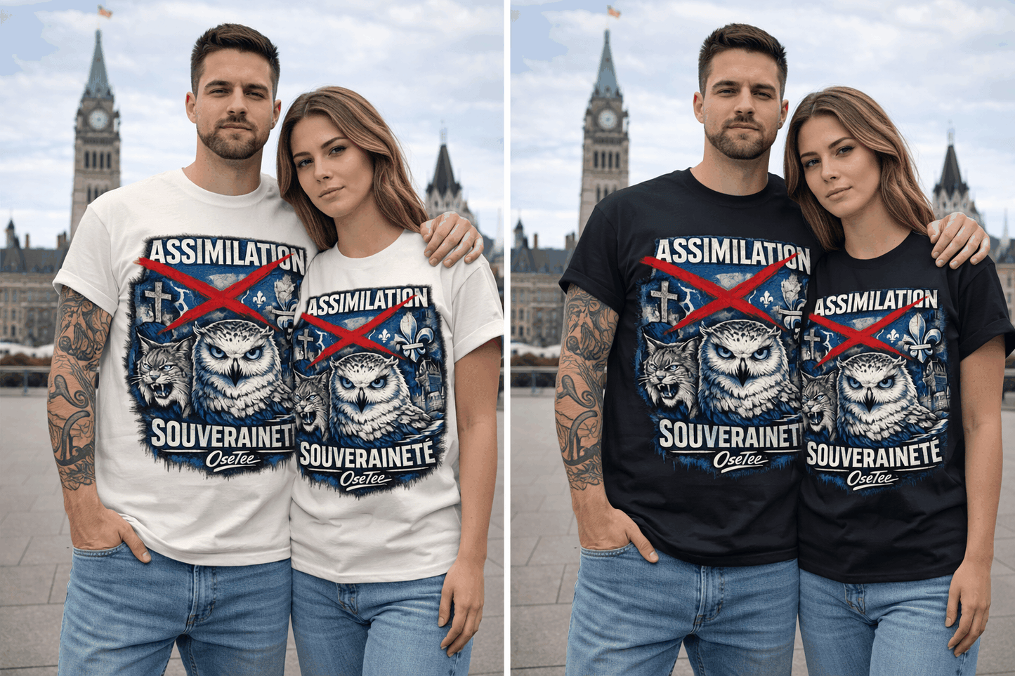 Non  assimilation. Oui Souveraineté. T-shirt classique unisexe