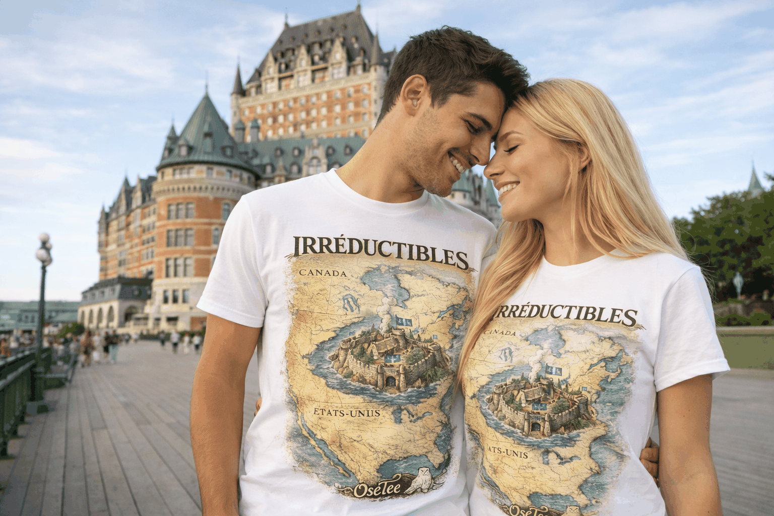 T-shirt classique unisexe Identité Québécoise, coupe structurée et tissu résistant