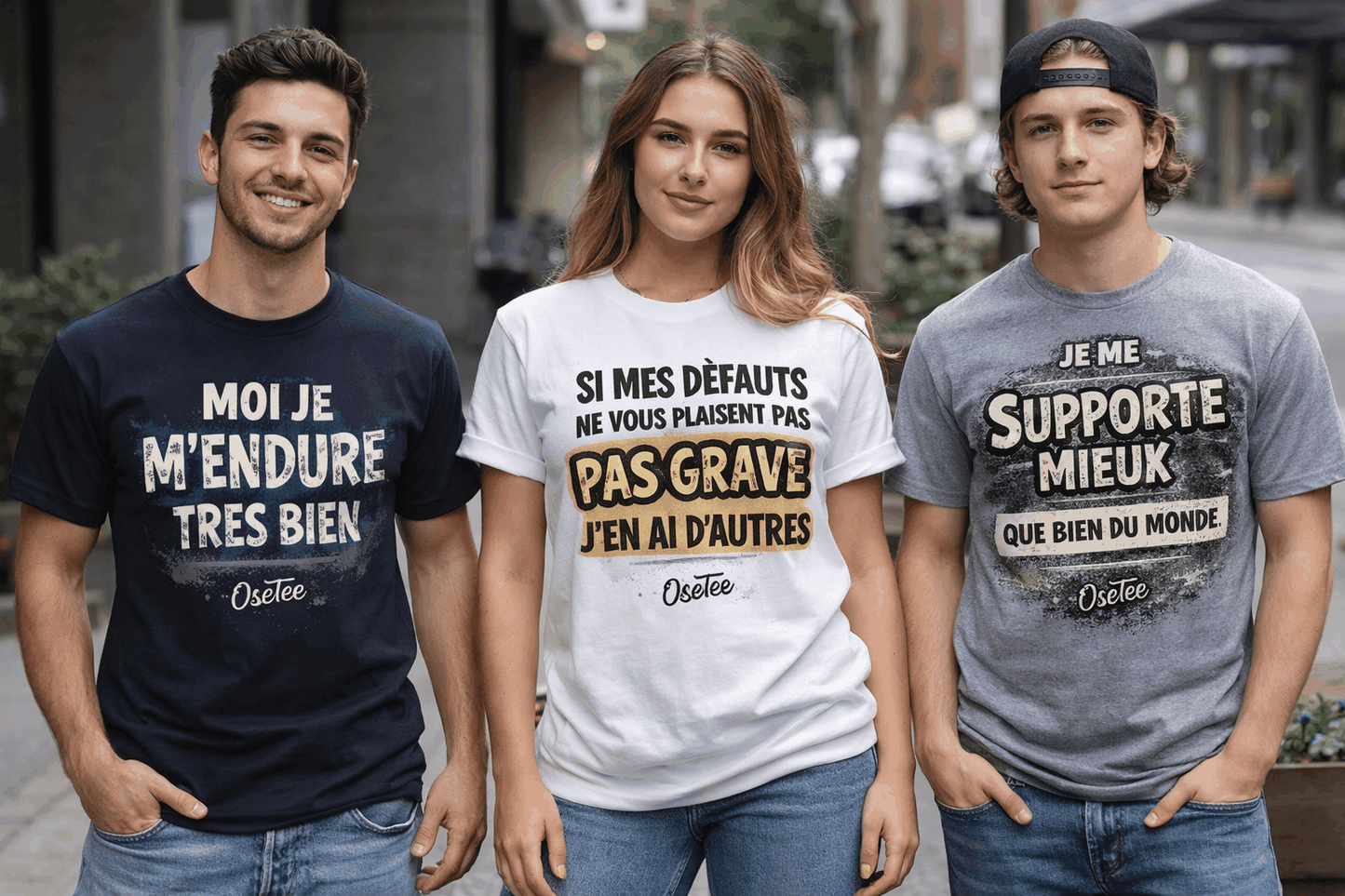 T-Shirt OseTee Humeur | Pas Grave – Streetwear Québécois