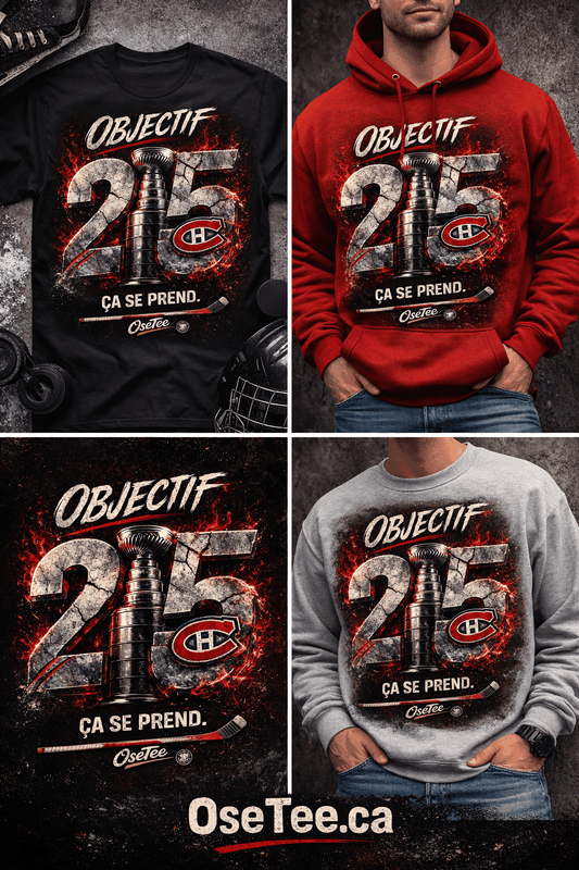 Hoodie unisexe streetwear québécois avec visuel hockey explosif et message fort