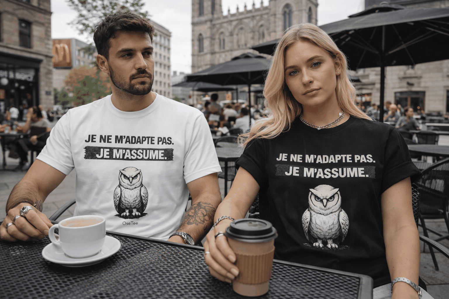 T-Shirt unisexe Je ne m adapte pas je m assume design streetwear Québec léger et confortable