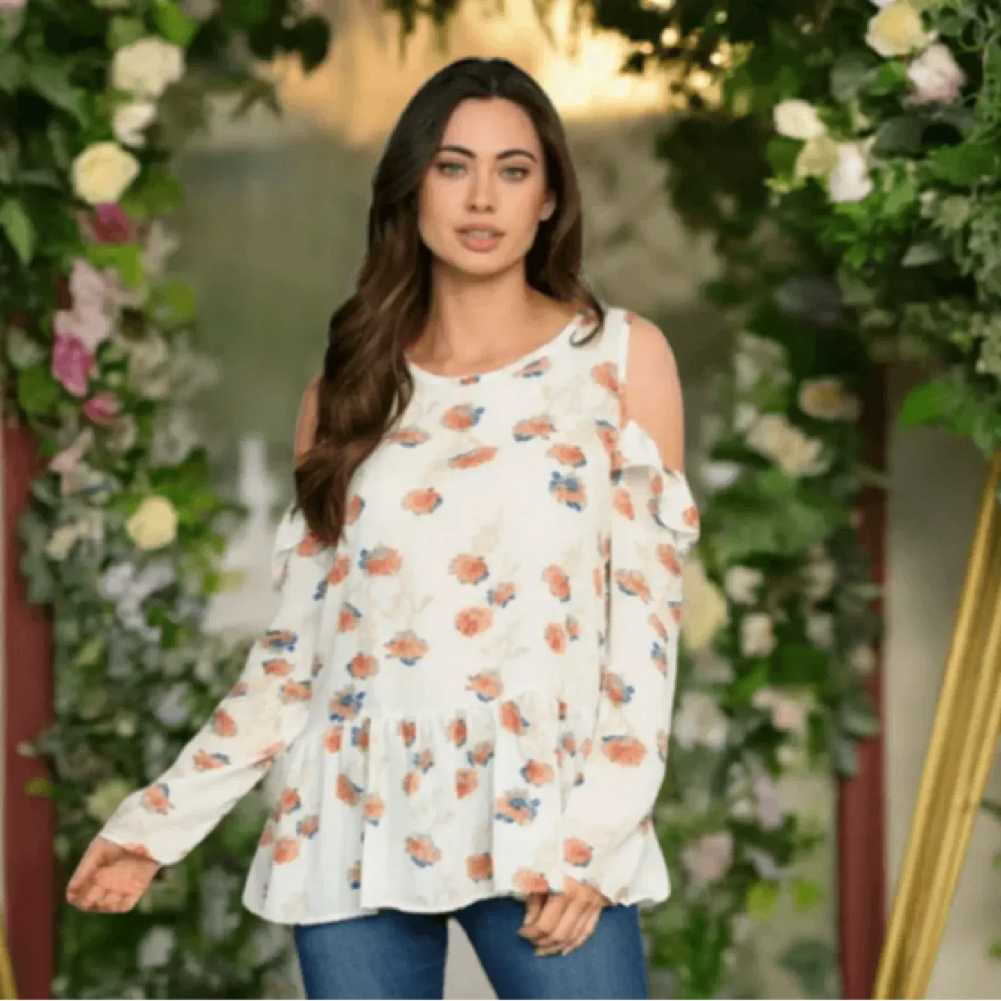 Blouse C'est Elle fleurie