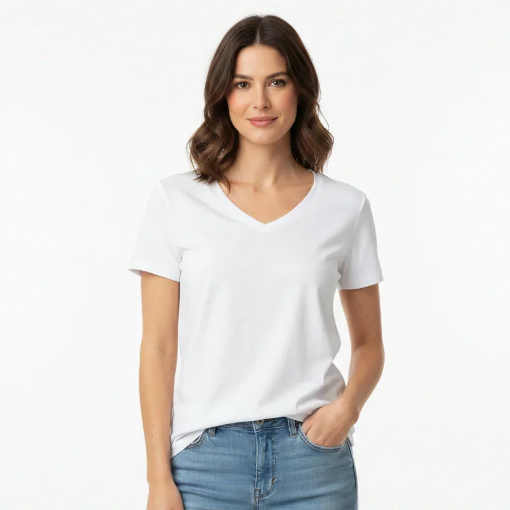 Blouse col V