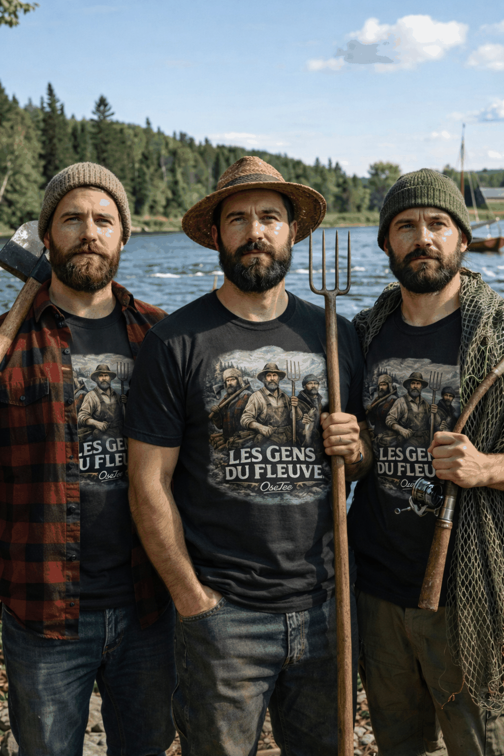 Les gens du fleuve Humeur|OseTee.T-shirt classique unisexe
