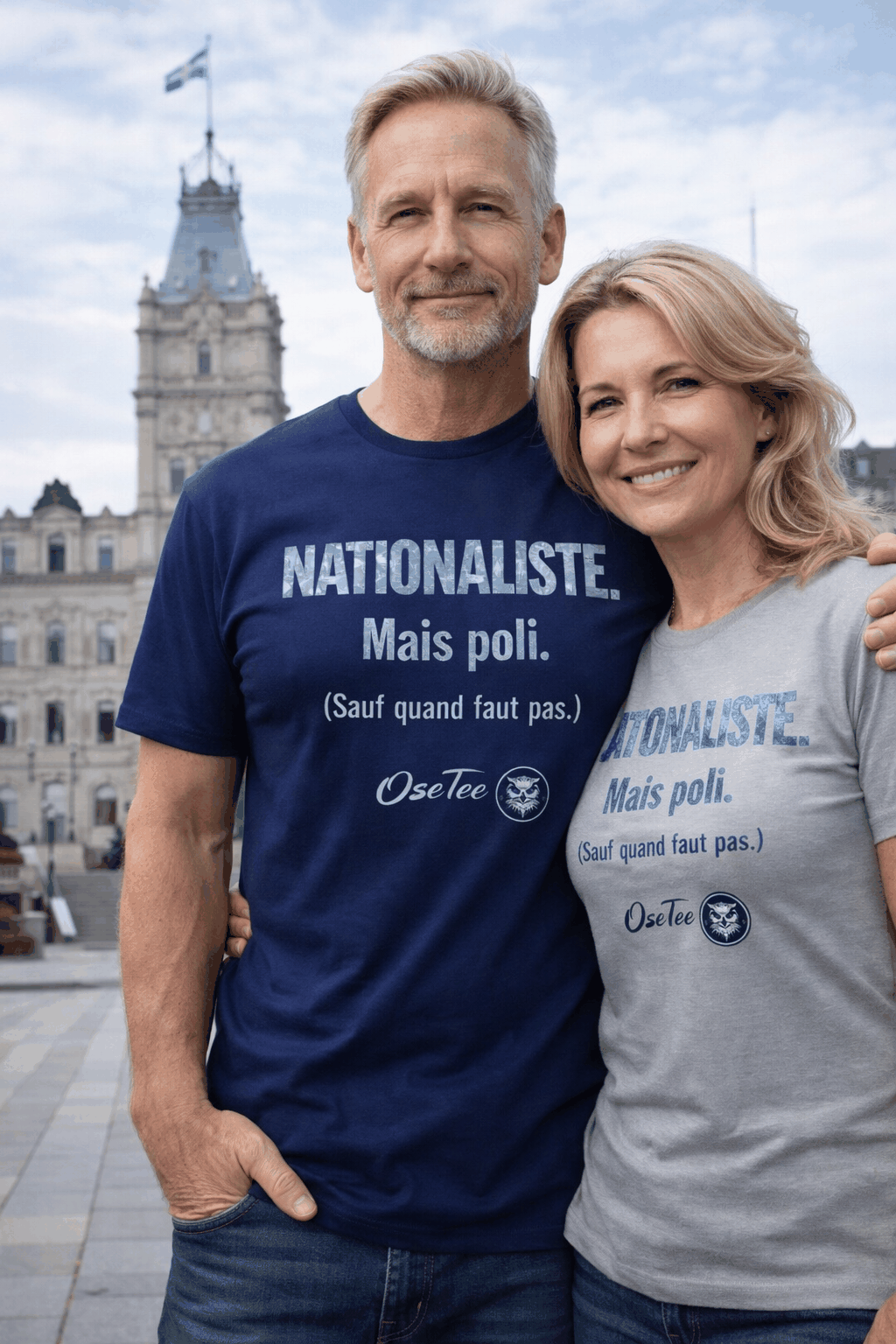 T-Shirt Identité Québécoise unisexe classique en coton durable avec coupe structurée et impression haute qualité