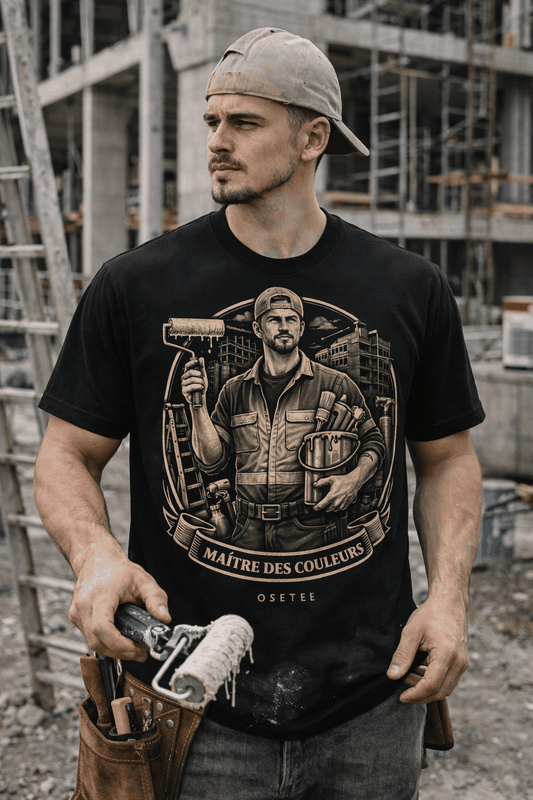 T-shirt Peintre collection Métiers OseTee, style streetwear et fierté québécoise