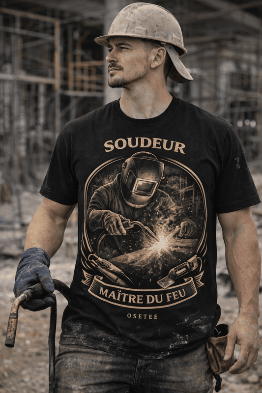 Soudeur T Shirt collection Métiers OseTee design Québec pride premium streetwear