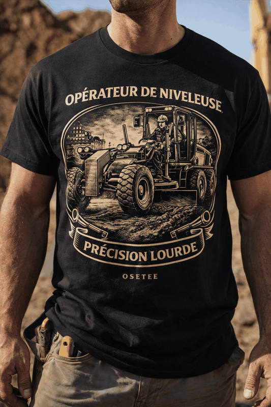 T-shirt Opérateur De Niveleuse Québec style streetwear confort premium