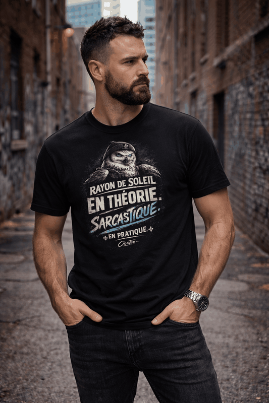 T-shirt unisexe OseTee Rayon de soleil en théorie design streetwear sarcastique