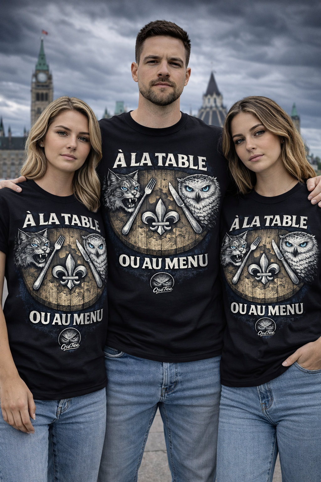 A la table ou au menu.T-shirt classique unisexe