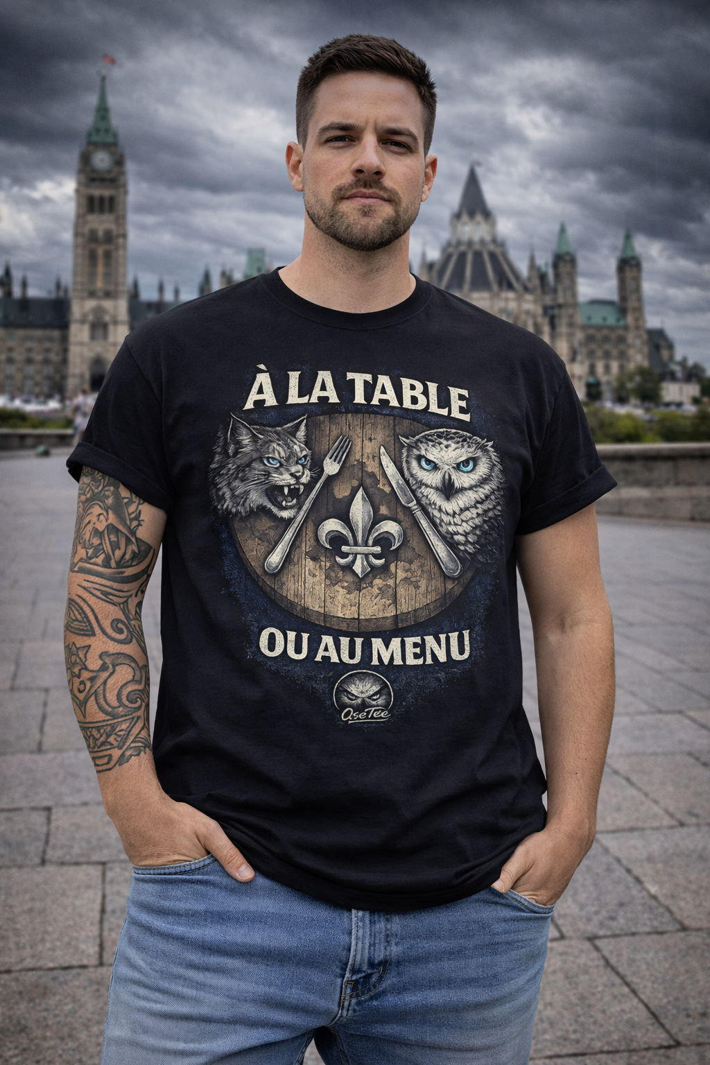A la table ou au menu.T-shirt classique unisexe