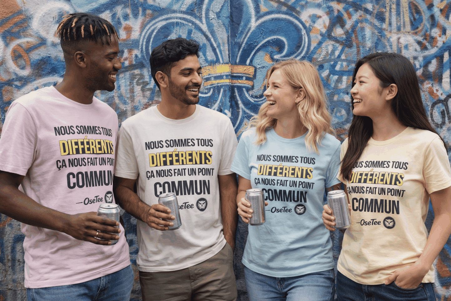 T-shirt unisexe streetwear léger et confortable avec design exclusif OseTee, coupe moderne et attitude urbaine