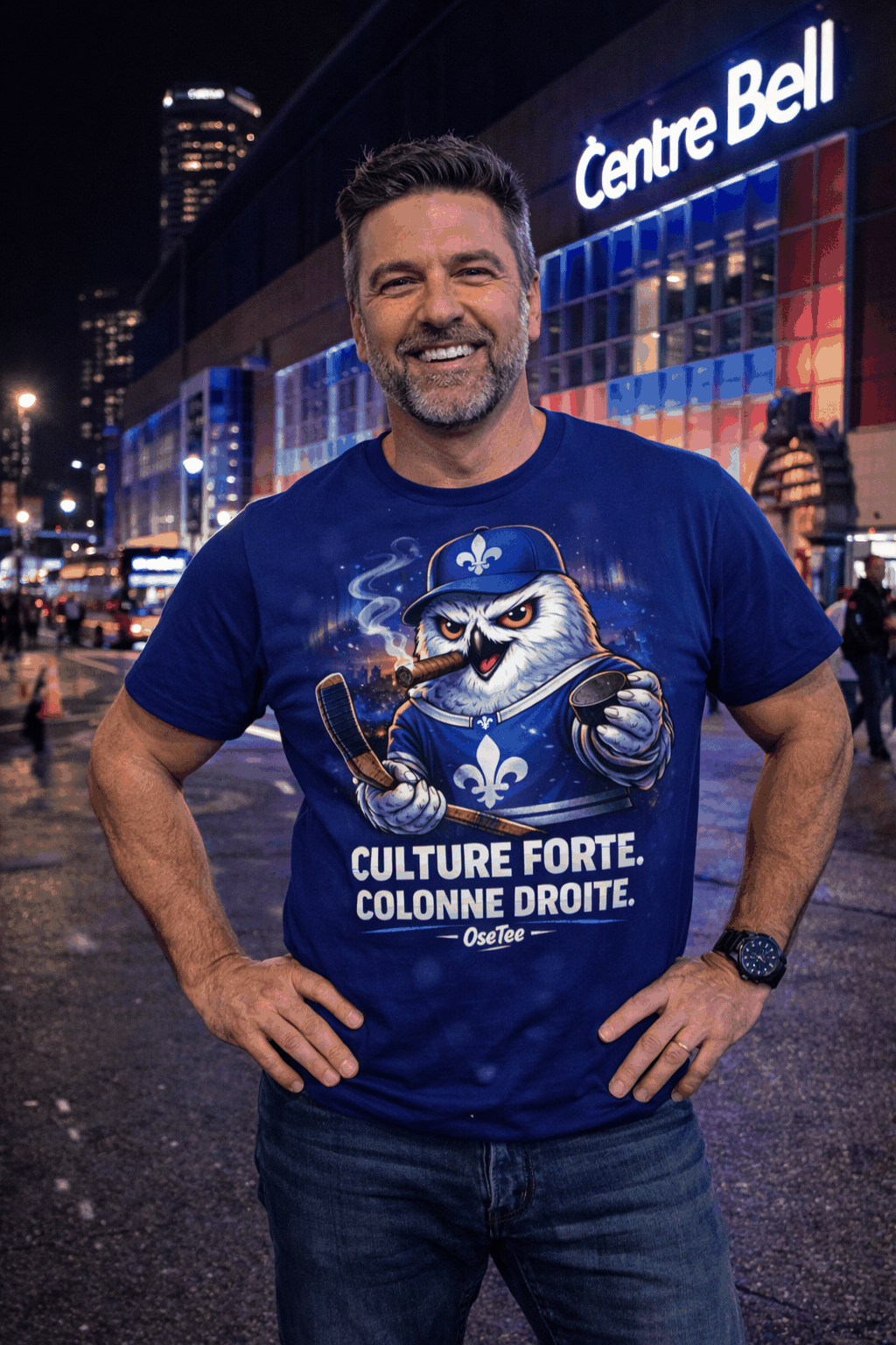 T-shirt unisexe classique Culture forte colonne droite fierté québécoise durable confortable style intemporel