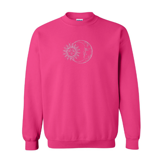 Crewneck Sun and Moon brodé