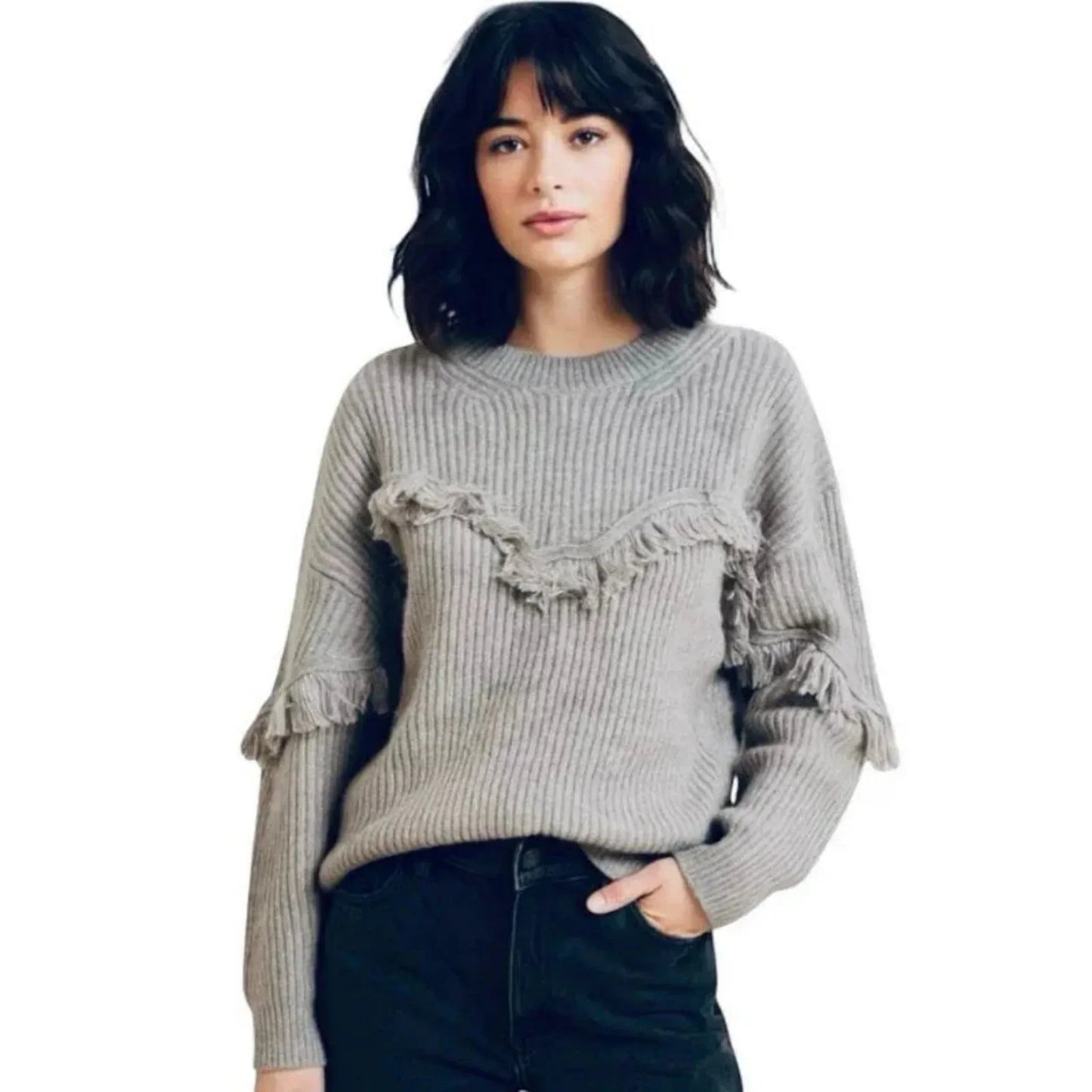 Pull avec frange