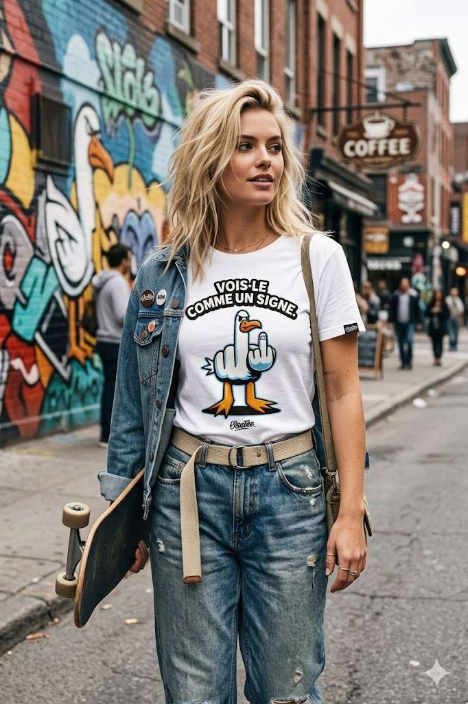 T-shirt sygne Québec OseTee humour streetwear québécois unisexe coton premium