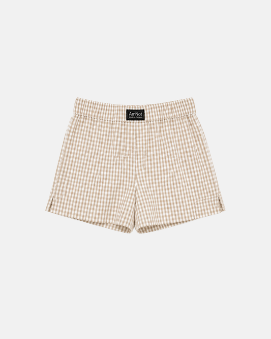 short boxer Gingham de coton bio