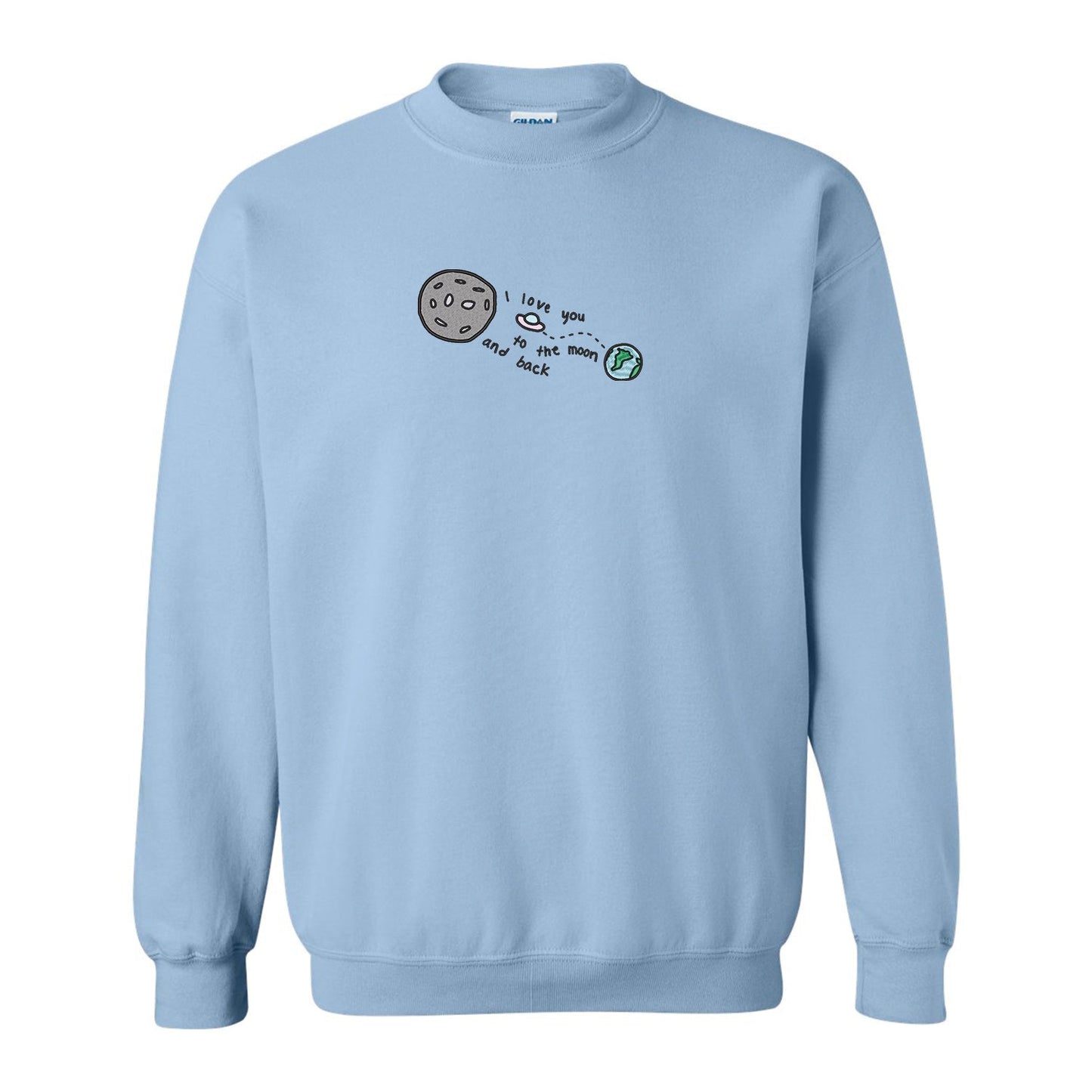 Crewneck Moon and Back brodé