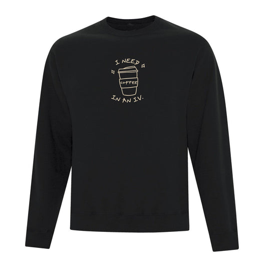 Crewneck "I Need Coffee" brodé