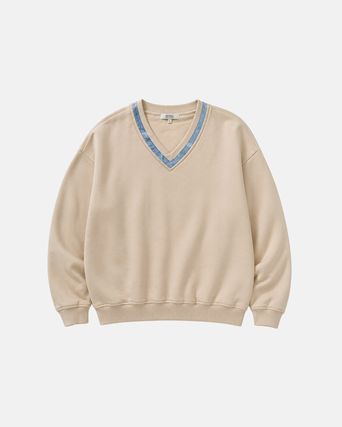 Sweat col V en coton bio