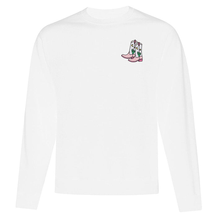 Crewneck Moonlight Cowboy Boots brodé