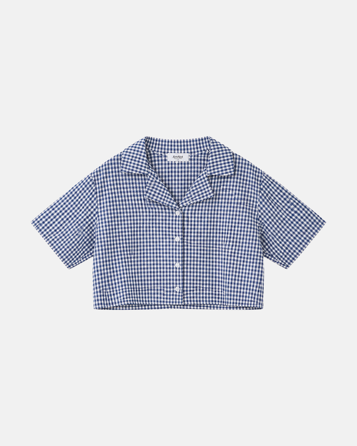 Chemise écourté ample Gingham coton bio
