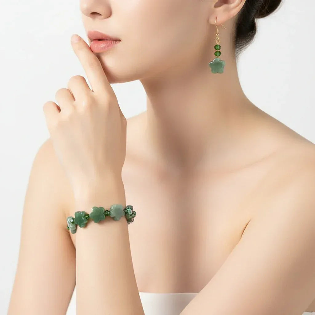 Bracelet et boucle d'oreille étoile