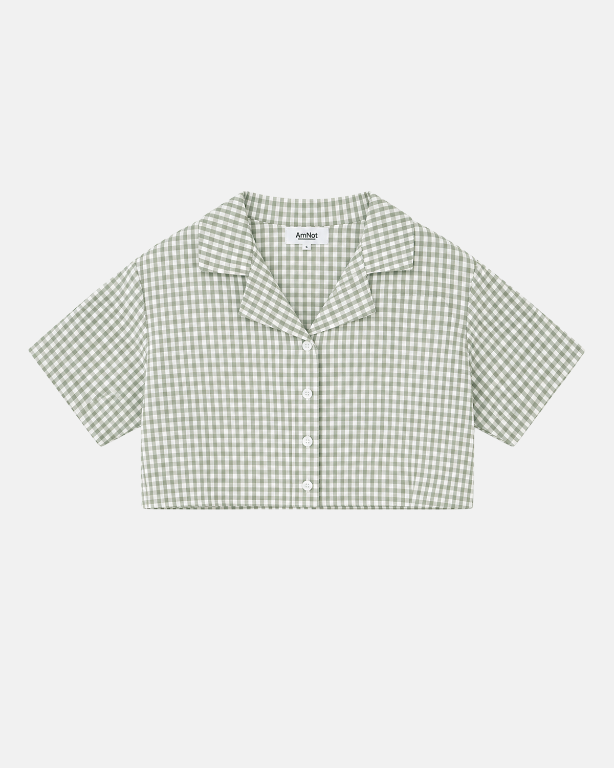 Chemise écourté ample Gingham coton bio