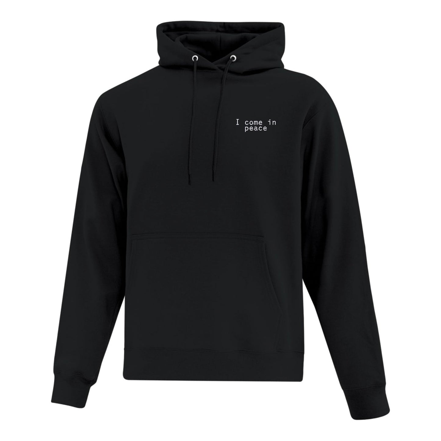 Hoodie "I Come In Peace" brodé