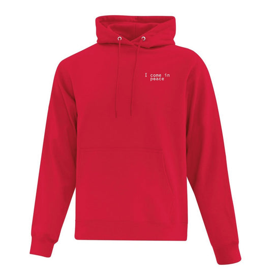 Hoodie "I Come In Peace" brodé