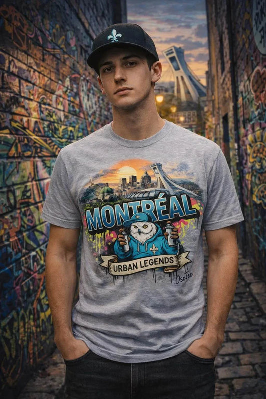 T-shirt Légende Urbaine Montréal streetwear avec design Identité Québécoise OseTee