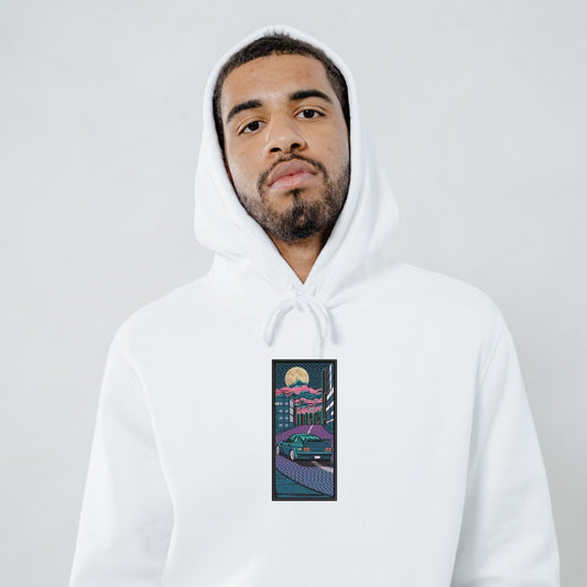 Hoodie Nuit au Japon brodé