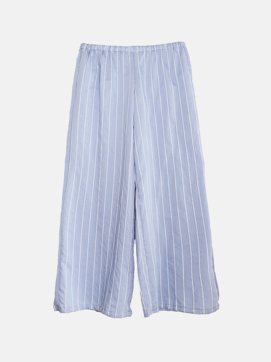 Pantalon évasé ligné fluide