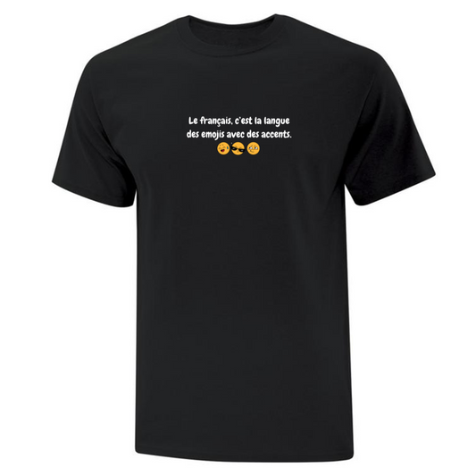 T-shirt Langue des emojis brodé