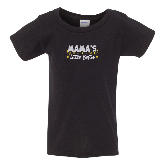 T-shirt "Mama's Little Bestie" pour tout petits brodé