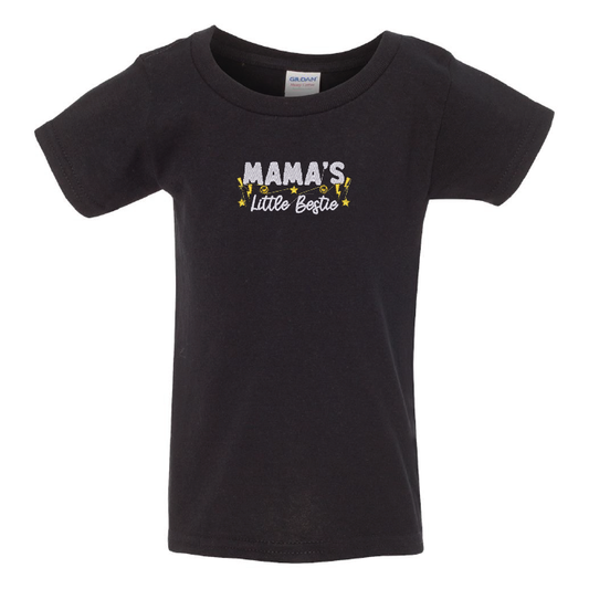 T-shirt "Mama's Little Bestie" pour tout petits brodé
