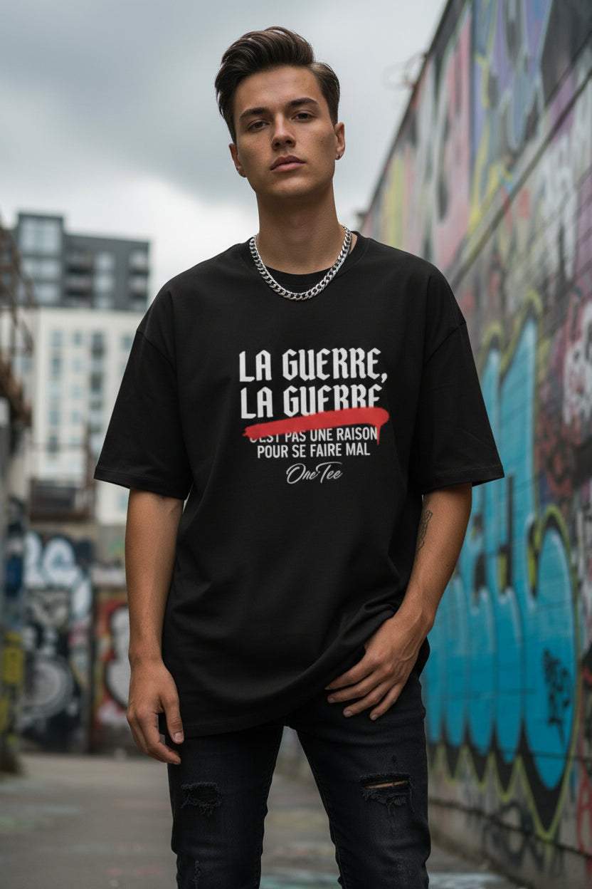 T-Shirt OseTee La guerre streetwear québécois design original durable impression premium unisexe