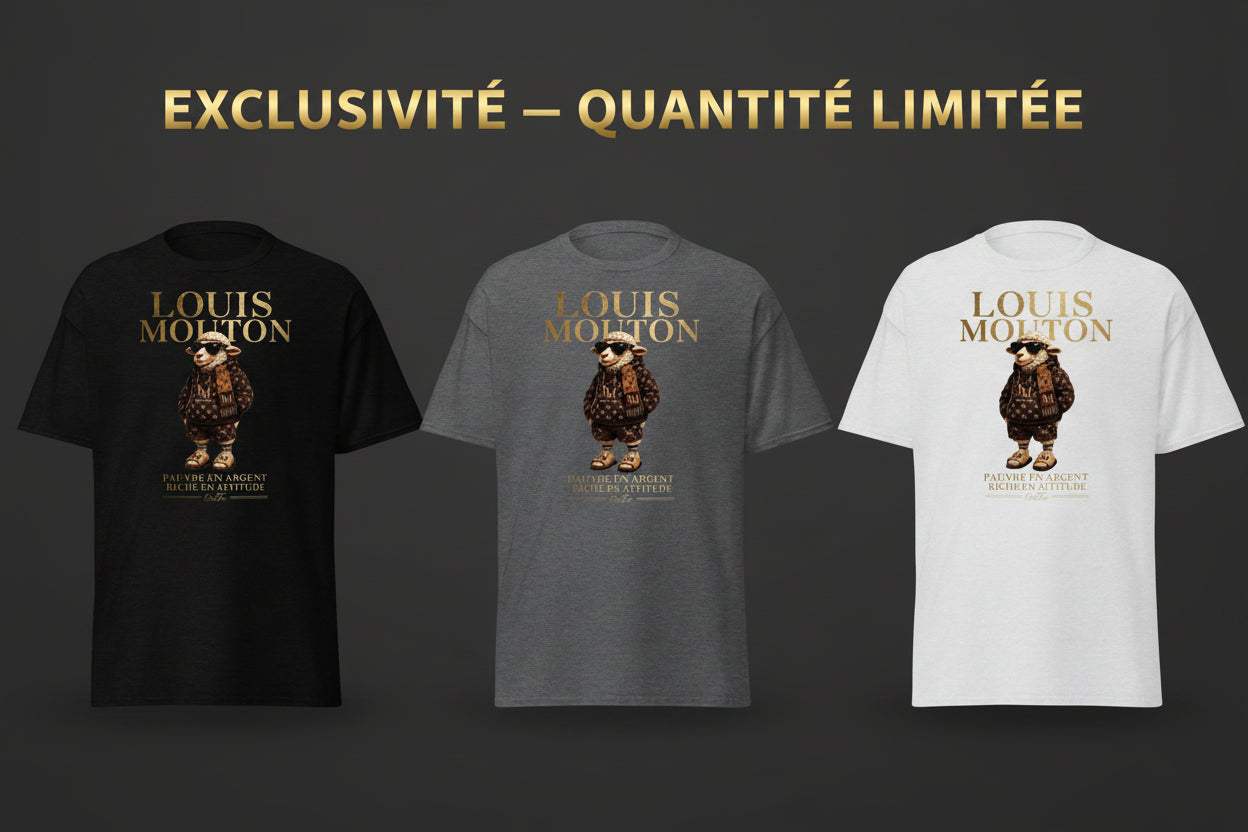 T-shirt unisexe Louis Mouton design original 12 couleurs éclatantes collection Humeur OseTee