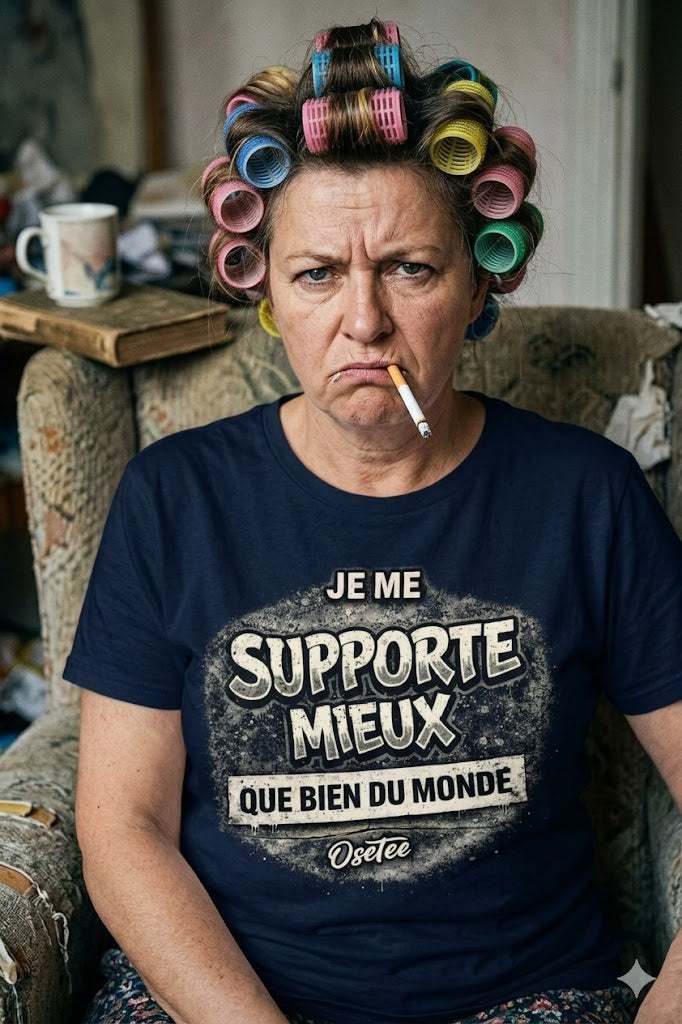 T-Shirt OseTee Humeur streetwear québécois avec design unique et impression premium disponible en 4 couleurs